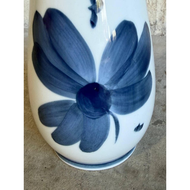 Porcelain Bud Vase Blue Anemone Flower B&g Copenhagen Denmark Mid 20th Century For Sale - Image 9 of 9