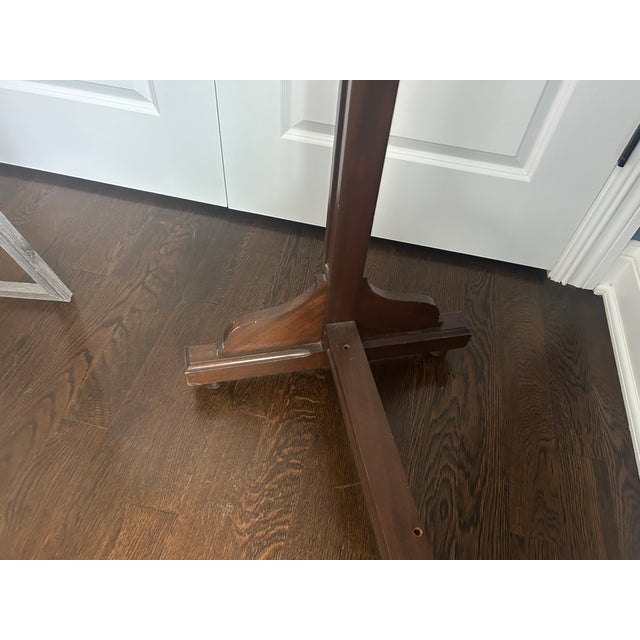 Brass Late 19th Century Antique Wooden Cheval Floor Mirror Frame With Mirror ( Requires Assembly) For Sale - Image 8 of 18