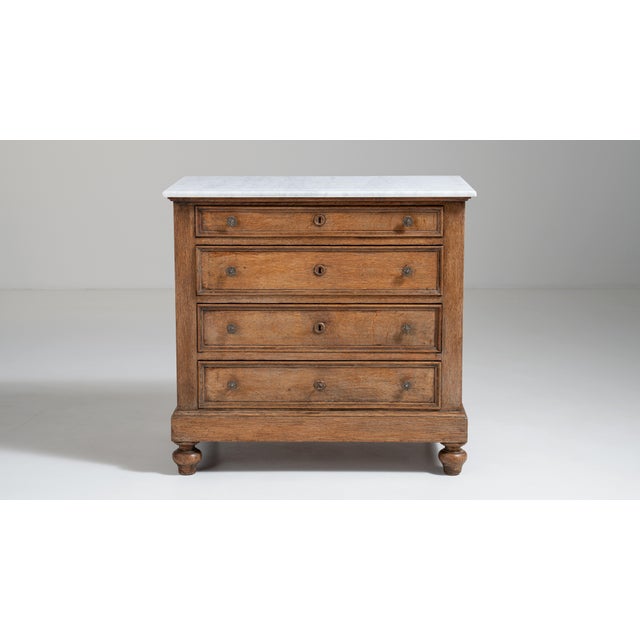 French Marble-Top Chest of Drawers, Antique, France, Circa 1900 For Sale In Greensboro - Image 6 of 14