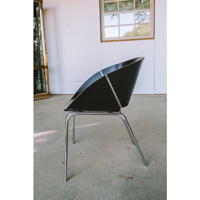 Ebony Late 20th Century Lipse Dining Chairs Attributed to Wolfgang c.r. Mezger in Bent Plywood, Set of 6 For Sale - Image 8 of 10