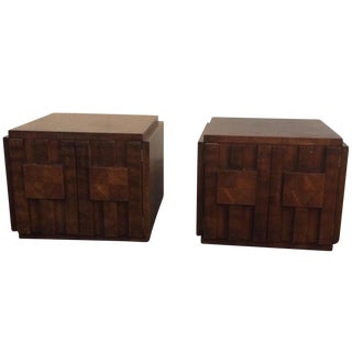 Lane Brutalist Virginia End Tables For Sale