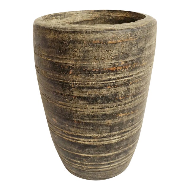 Antique Nagaland Wood Pot For Sale