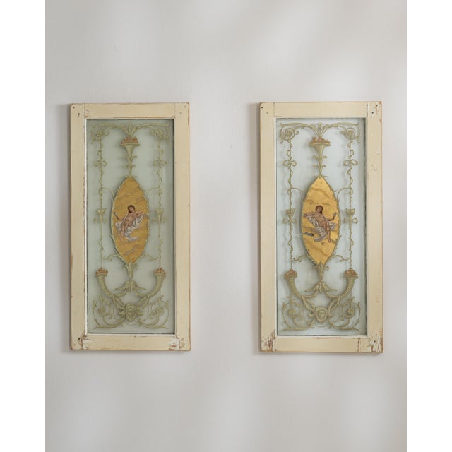 19th Century France Antique White Stained Glass Window For Sale - Image 14 of 15
