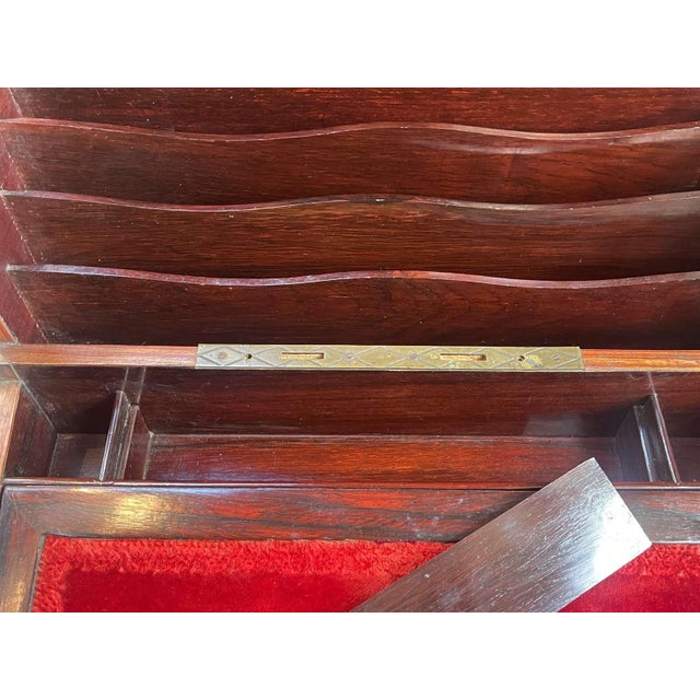 Napoleon III Travel Writing Desk in Yew Burl and Rosewood, Late 19th Century For Sale - Image 18 of 18