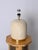Metal Mid-Century Italian Cream Ceramic and Brass Table Lamp from Tommaso Barbi, 1970s For Sale - Image 7 of 18