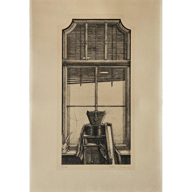Rolf Escher, Forgotten Window, 1977, Original Etching For Sale - Image 11 of 11