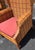 Late 20th Century Pair of Palecek Woven Rattan Wingback Lounge Chairs With Rolled Arms For Sale - Image 12 of 15