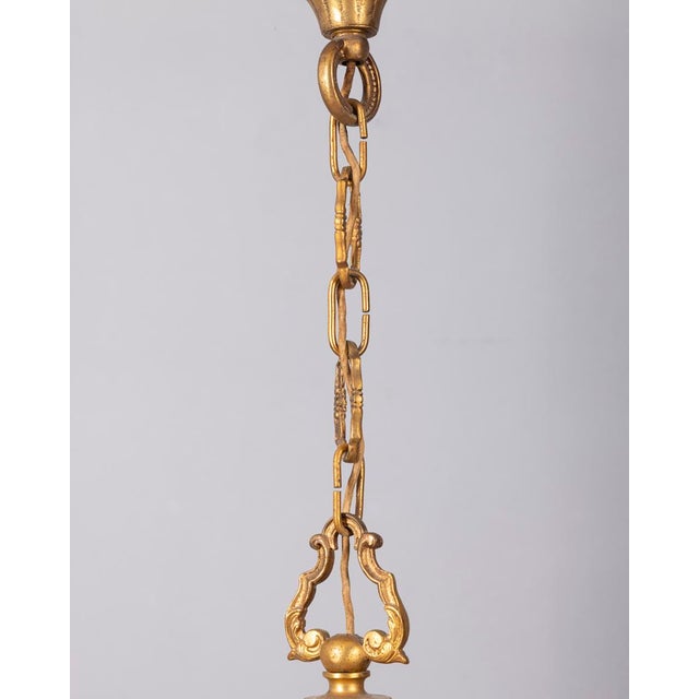 20th Century Classic Twelve-Light Gilded Bronze Chandelier, 1950s For Sale - Image 15 of 16
