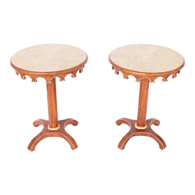 Pair of Mid-Century Italian Painted Stands For Sale