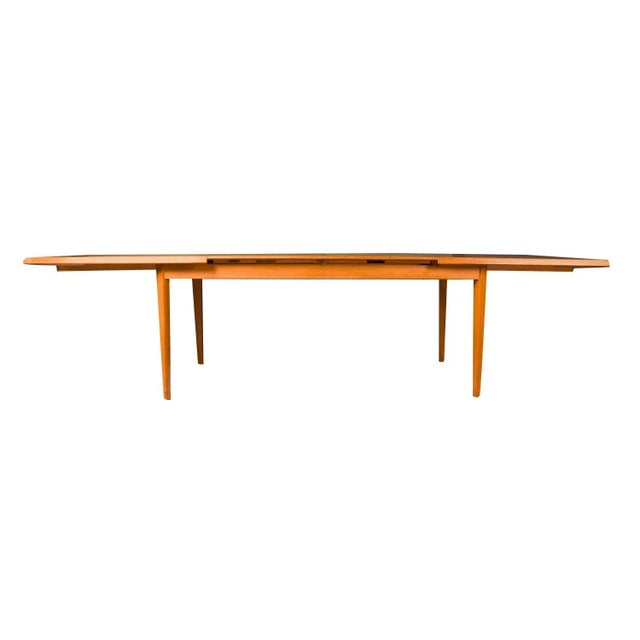 1960s Dining Table Mid Century Teak Danish Expandable For Sale - Image 12 of 12