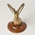 Brass Mid 20th Century Huge Brass Gazelle Bust on Wood Single Bookend Made in Spain For Sale - Image 8 of 15