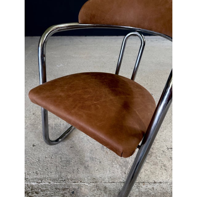 Vintage Dutch Cantilever Office Chair, 1930s For Sale - Image 10 of 18