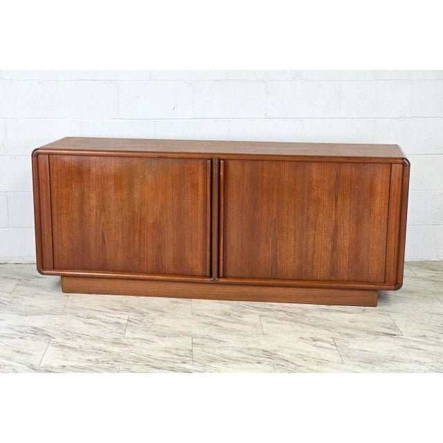 Kibaek Mobelfabrik 1960s Danish Teak Tambour Door Credenza by Kibaek Møbelfabrik For Sale - Image 4 of 11