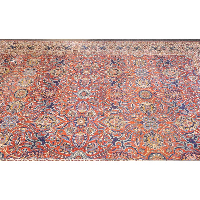 Traditional Antique Persian Isfahan Rug 9'0" X 12'0" For Sale - Image 3 of 12