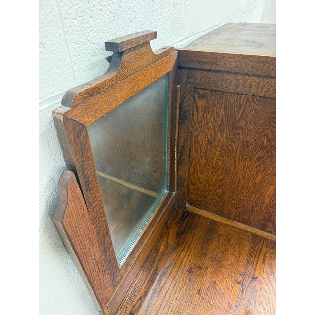 Antique Arts & Crafts Mission Quarter Sawn White Oak Gentleman’s Chiffonier For Sale - Image 10 of 18