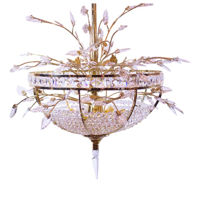 Vintage Flower Luster Chandelier by Bakalowits, 2010s For Sale