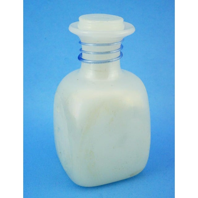 19th Century Milk Murano Glass Perfume Bottle with Blue Cameo attributed to Salviati & C. For Sale - Image 6 of 18