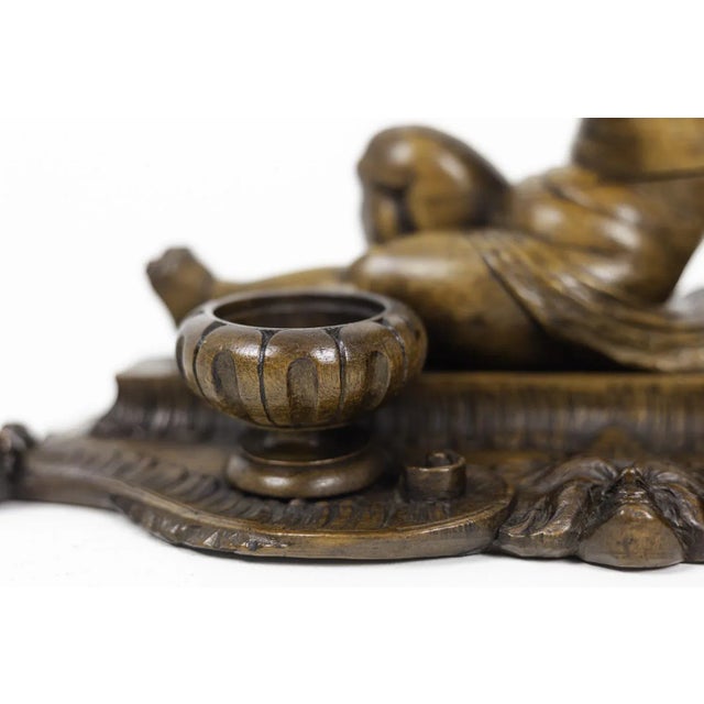 Wood 19th Century Inkwell in Wood Figuring a Child For Sale - Image 7 of 10