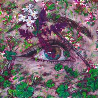 Unfold-Flynn-Beaumont de Pertuis, France by Amanda Seckington | Acrylic & oil on canvas Eye among foliage. For Sale