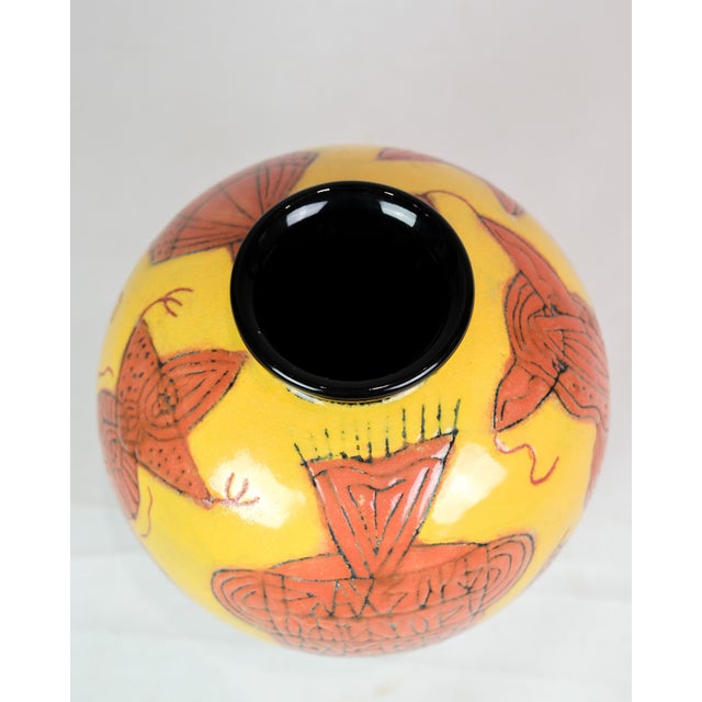 Hand-Painted Vase by Lene Regius, 2000s For Sale - Image 6 of 9