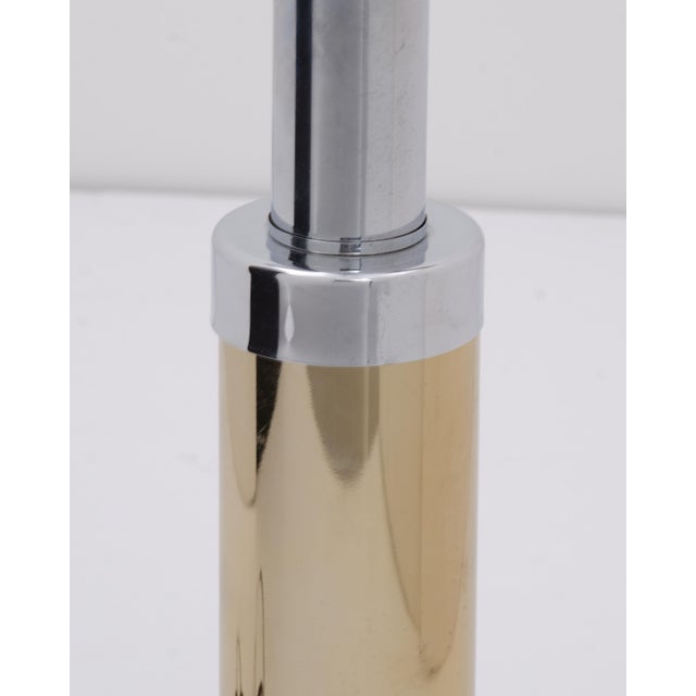 Mutual Sunset Lamp Manufacturing Company Table Brass Chrome 1970s