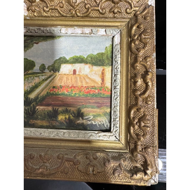 Vintage Miniature French Country Painting For Sale - Image 10 of 15
