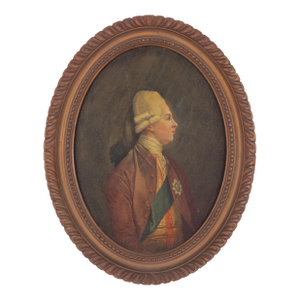 Antique 19th Century English School Oil Painting on Board - Portrait of King George III