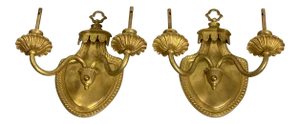 Large 1920s French Gilt Bronze Sconces - a Pair