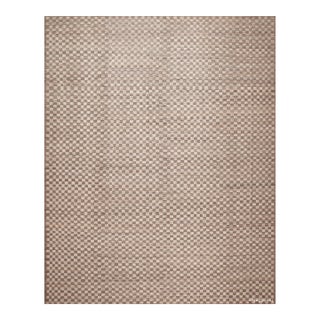 Nazmiyal Collection Large Neutral Geometric Checkerboard Modern Area Rug For Sale