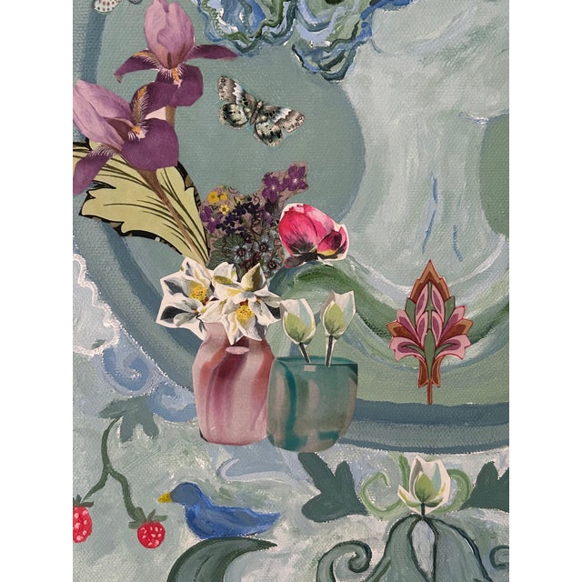 Mixed Media Painting & Collage Titled Spring Is on Her Mind For Sale - Image 10 of 12