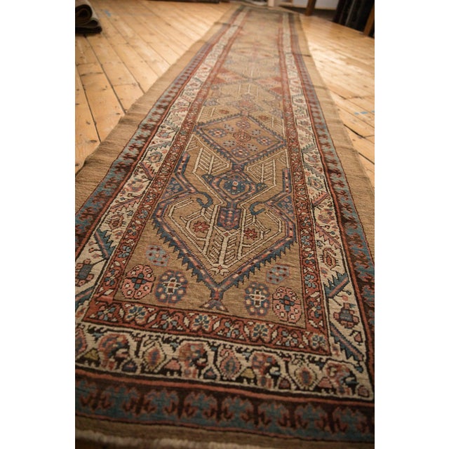 Shabby Chic Antique Camel Hair Serab Rug Runner - 3'2" x 17'11" For Sale - Image 3 of 11