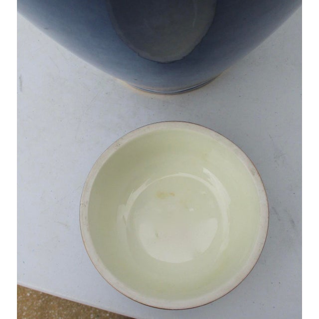 Blue Art Deco Sevres Porcelain Large GingerJar Signed by Artist Leduc 1920s For Sale - Image 8 of 11