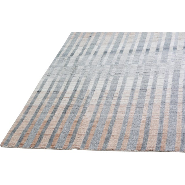 Indian Indian Modern Hand Loom Bamboo Rug, 7'7"x10' For Sale - Image 3 of 6