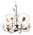 Modern French Iron Leaves Chandelier For Sale
