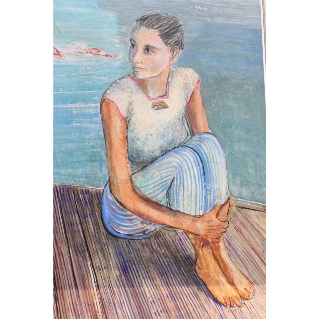 1980s Monumental Persian Contemporary Painting by Artist Milano Khzanjian For Sale - Image 4 of 7