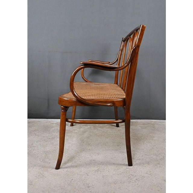 Bent Beechwood Bench from J&J Kohn, Early 20th Century For Sale - Image 16 of 18