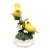 Vintage Italian Ceramic Yellow Bird Figurine With Applied Flowers and Foliage – Traditional, Cottage For Sale