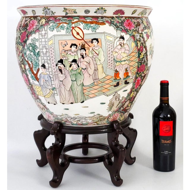 Early 20th Century Planter Fishbowl Goldfish Gold Fish Bowl & Stand For Sale - Image 5 of 14