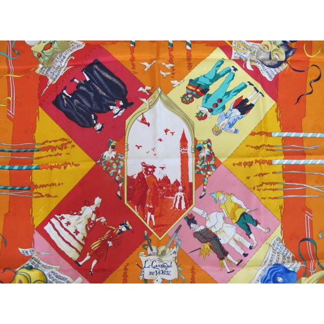Hermes Paris Carre 90 Le Carnaval De Venise Jacquard Silk Scarf NWT ...