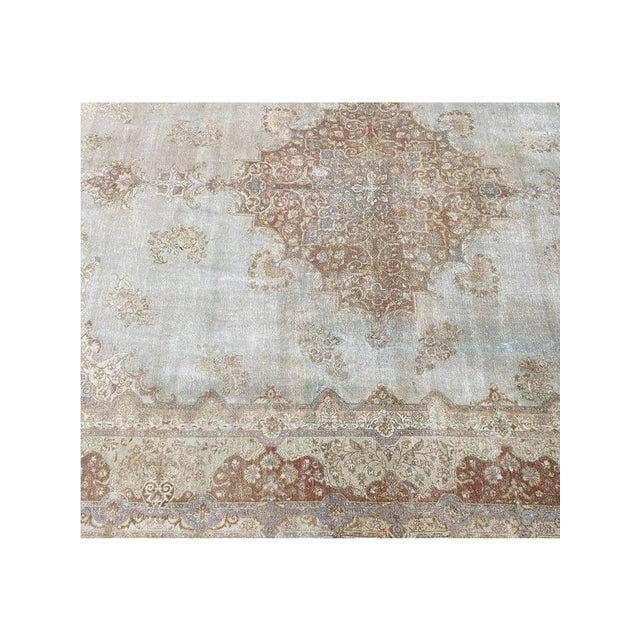 1950s Old Persian Tabriz Area Rug 10x15 For Sale - Image 9 of 12
