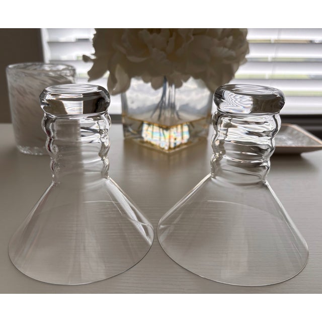 Riedel Contemporary “O” Clear Martini Glasses, Made in Bavaria, Germany- Set of 2 For Sale In Dallas - Image 6 of 10