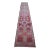 Vibrant Turkish Runner 2x12 Long Narrow Rug Vintage Pink Hallway Oriental Carpet For Sale