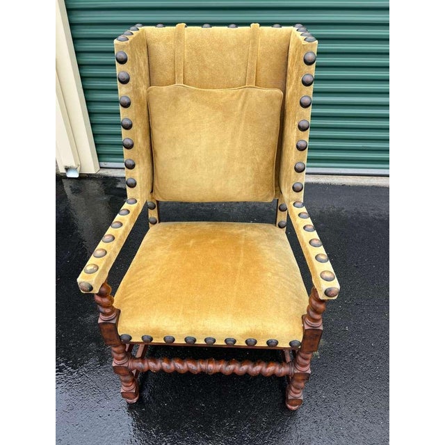 Spanish Revival Studded Armchair For Sale In Philadelphia - Image 6 of 7