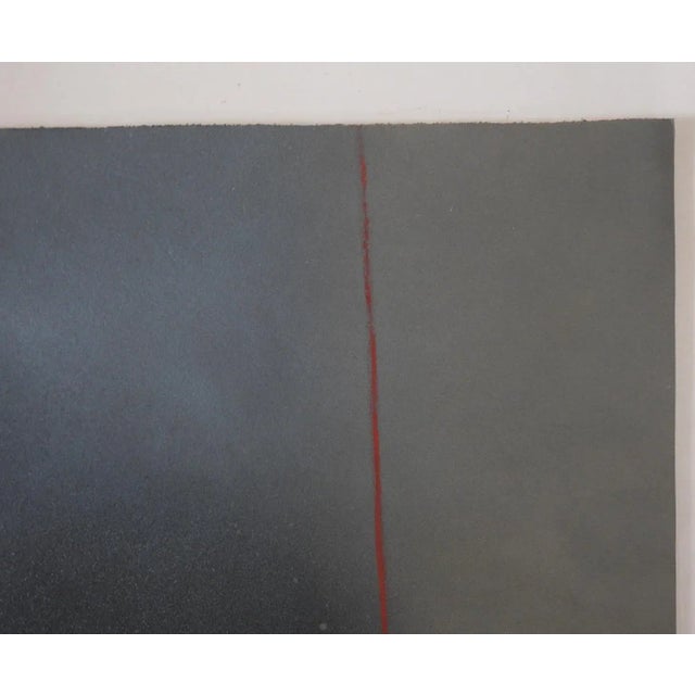 Contemporary 1970s Abstract Black Celadon Painting For Sale - Image 3 of 6