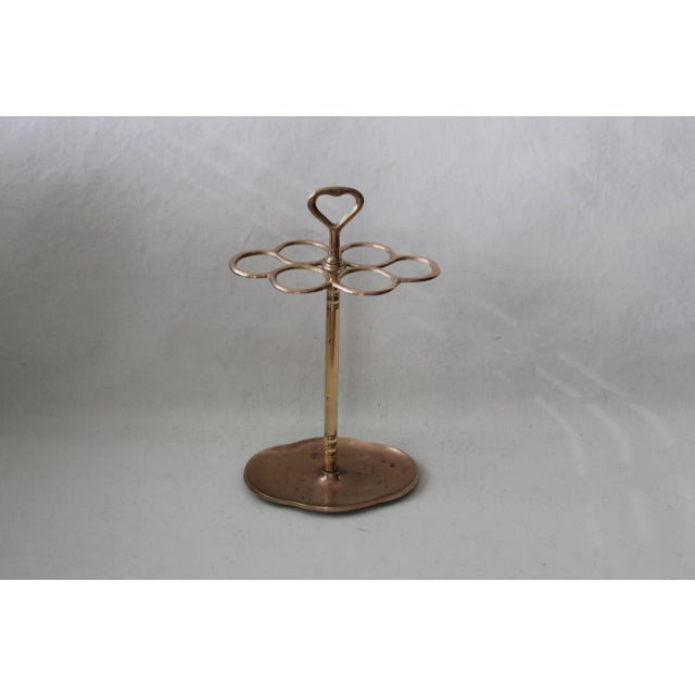 1970s Vintage Mid Century Six Ring Sectional Brass Umbrella Stand For Sale - Image 5 of 9