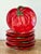 Ceramic Vintage 1960s Italian Glazed Ceramic Tomato Plates - Set of 8 For Sale - Image 7 of 12