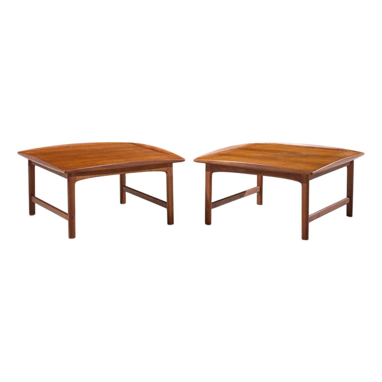 Folke Ohlsson for Dux Mid Century Swedish Teak Side End Tables - Pair ...
