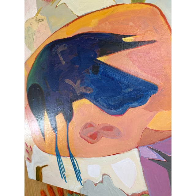 “Crow Rules” a Fun Bird Painting by LWren Walraven For Sale - Image 10 of 14