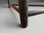 Wood Antique Chinese Half Moon Table Dark With Wood Joining & Dark Stain For Sale - Image 7 of 10