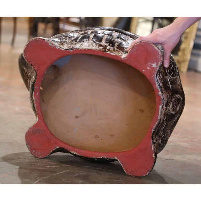 Pair of French Terracotta Turtle Sculptures With Aged Patina For Sale - Image 9 of 9